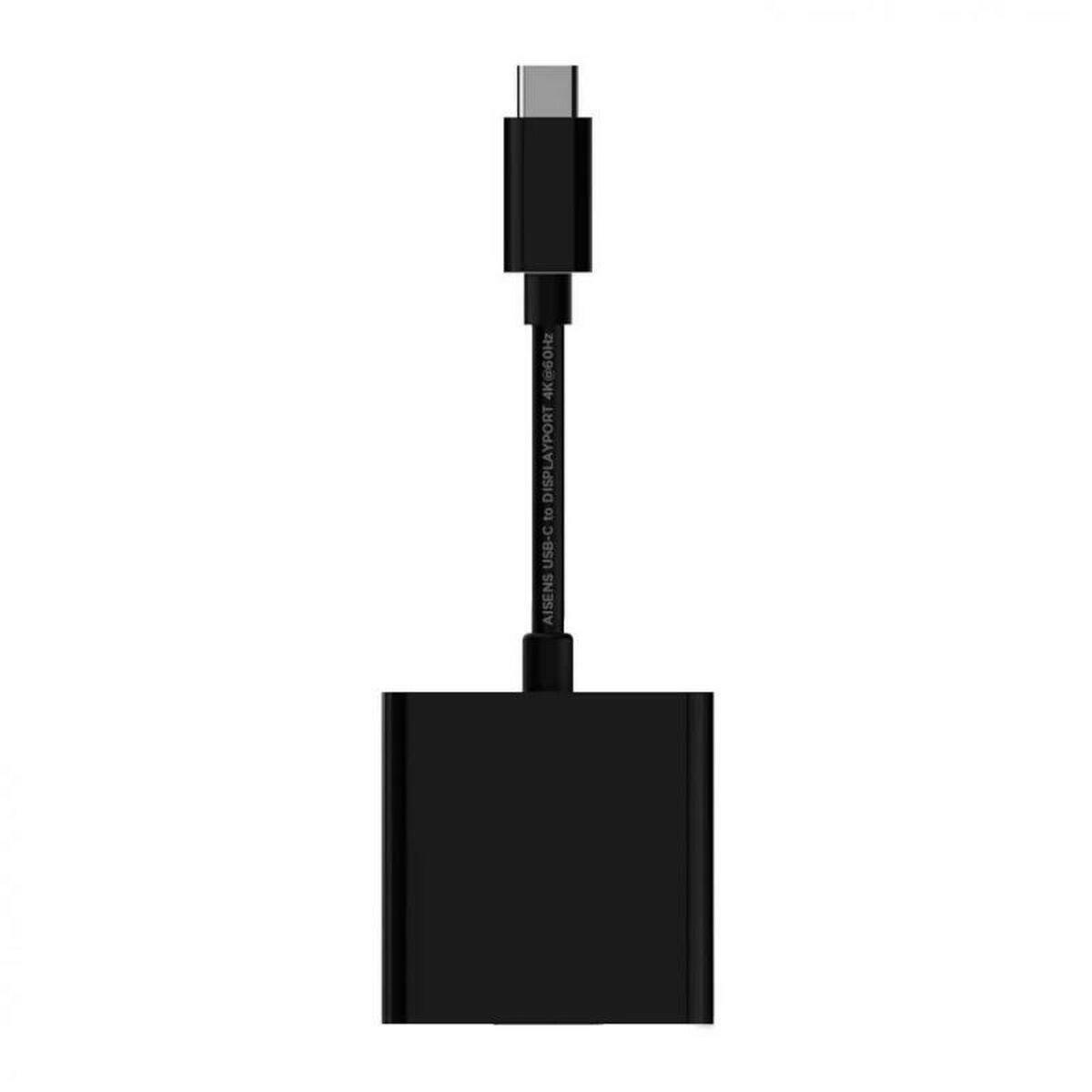 Adaptador USB-C a DisplayPort Aisens A109-0345 15 cm Negro 4K Ultra HD  Comprati.