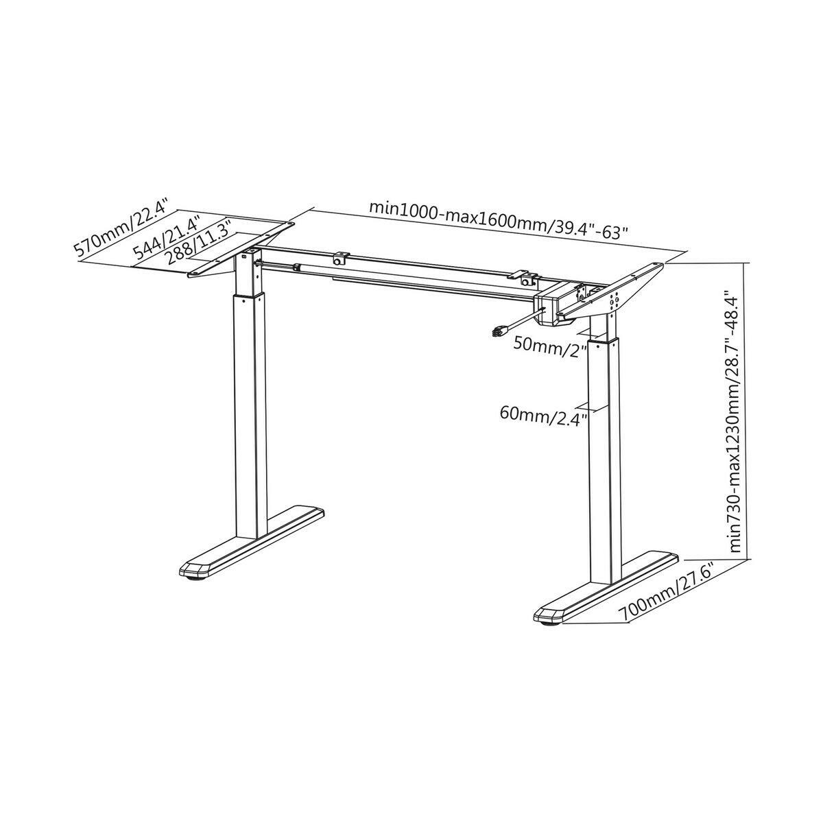 Soporte de Escritorio Motorizado Aisens DF01B-079 Negro Acero  Comprati.