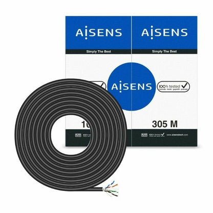 Cable de Red Rígido UTP Categoría 6 Aisens AWG24 Negro 305 m  Comprati.