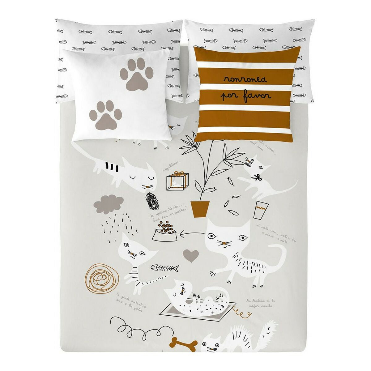 Funda Nórdica Panzup Cats Cama de 180/190 (260 x 220 cm)  Comprati.