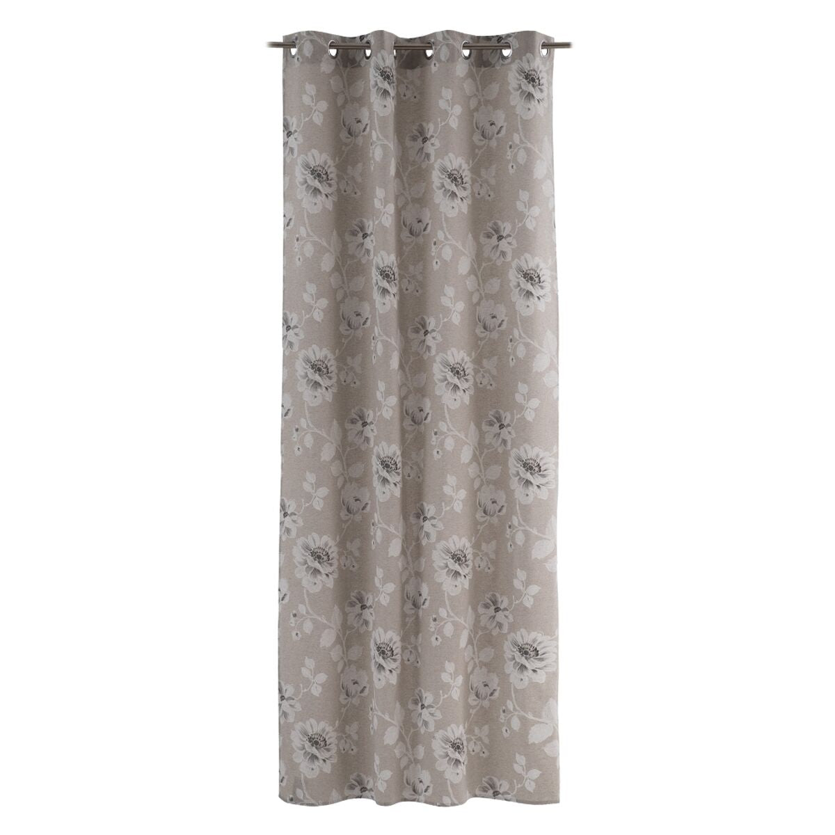 Cortina Gris Flores 140 x 260 cm  Comprati.