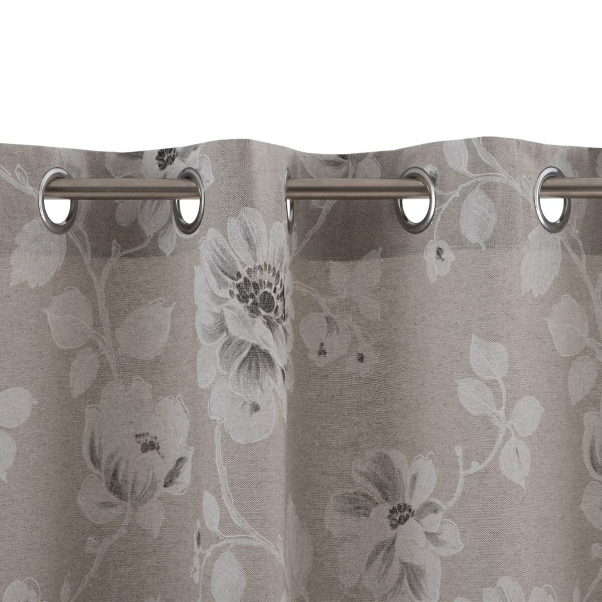 Cortina Gris Flores 140 x 260 cm  Comprati.