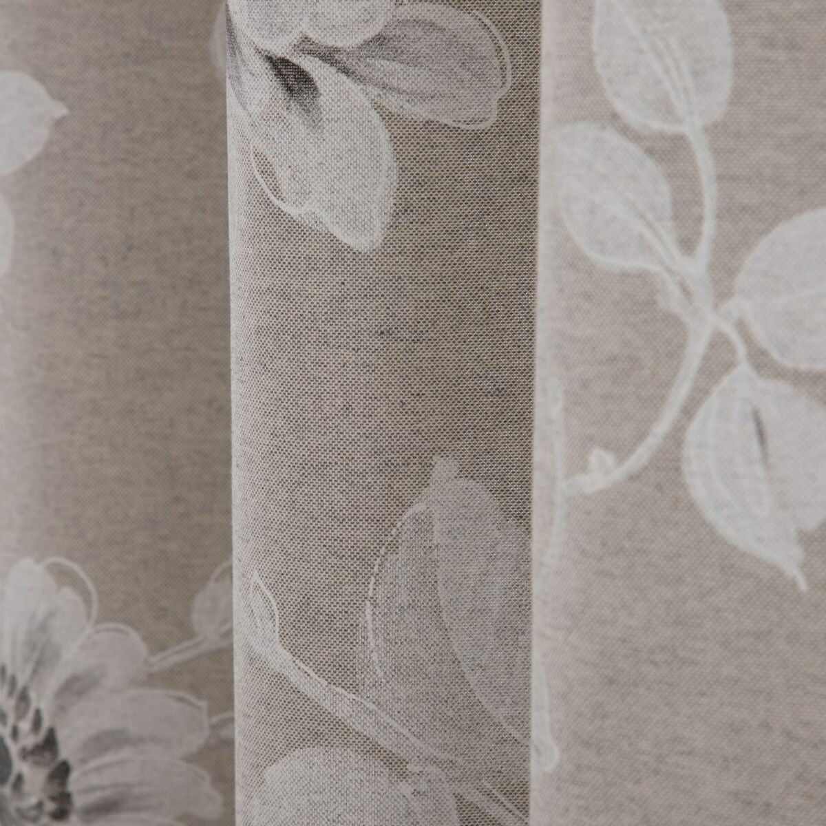 Cortina Gris Flores 140 x 260 cm  Comprati.