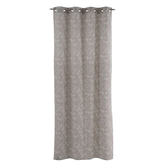 Cortina Gris Flores 140 x 260 cm  Comprati.