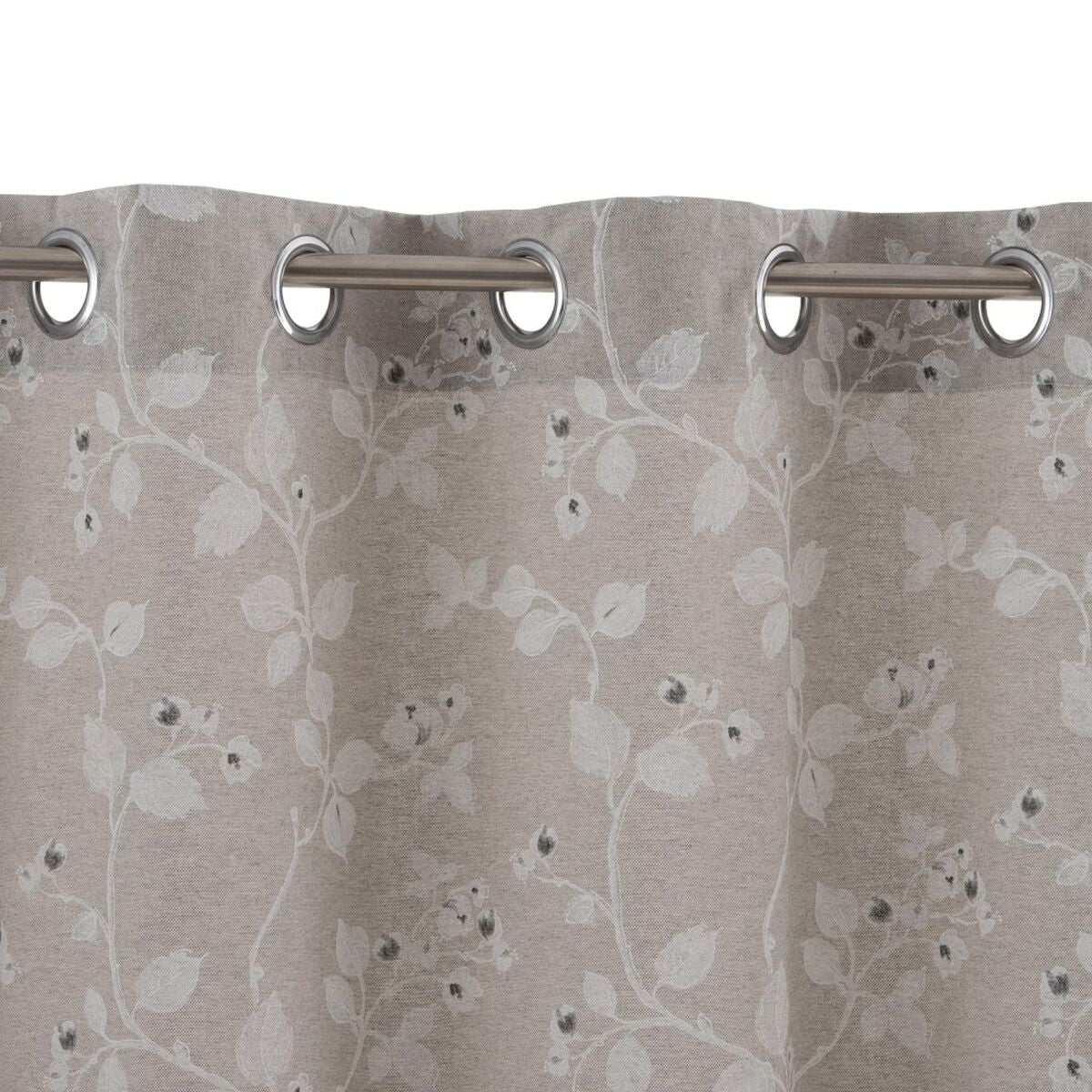 Cortina Gris Flores 140 x 260 cm  Comprati.