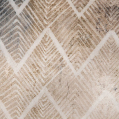 Cojín Beige Geométrico 45 x 45 cm Cuadrado  Comprati.