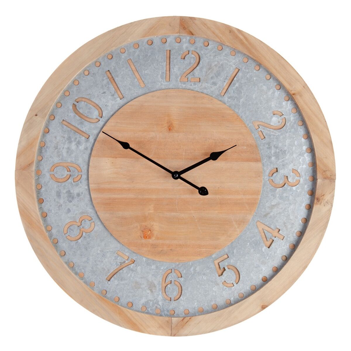 Reloj de Pared Natural Madera de abeto 60 x 4,5 x 60 cm  Comprati.