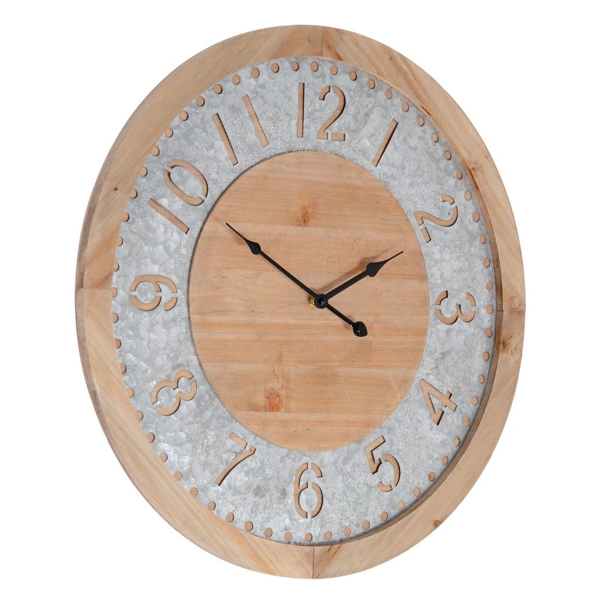 Reloj de Pared Natural Madera de abeto 60 x 4,5 x 60 cm  Comprati.