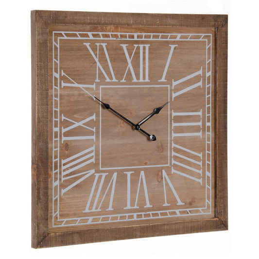 Reloj de Pared Natural Madera de abeto 60 x 5 x 60 cm  Comprati.