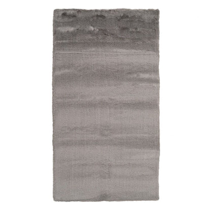 Alfombra 80 x 150 cm Gris Poliéster  Comprati.