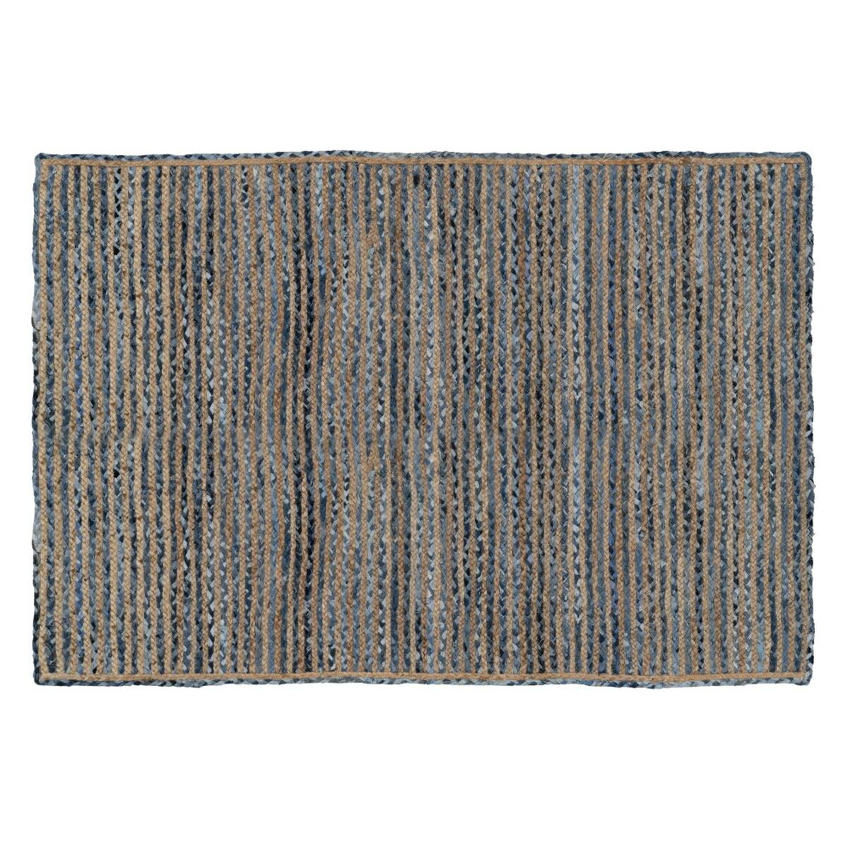 Alfombra Natural Azul Algodón Yute 230 x 160 cm  Comprati.