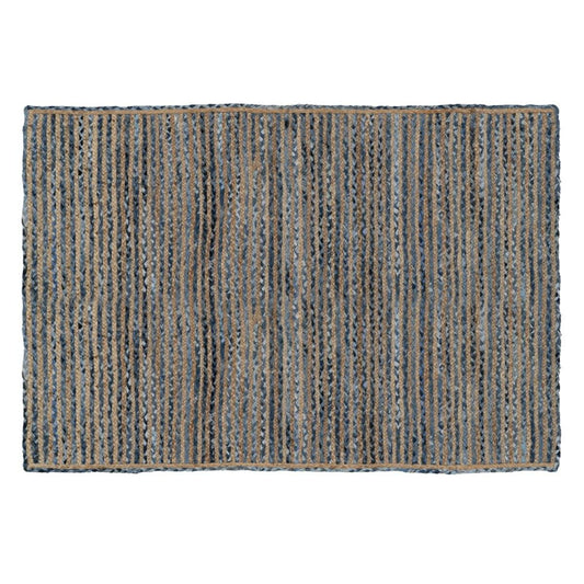 Alfombra Natural Azul Algodón Yute 230 x 160 cm  Comprati.