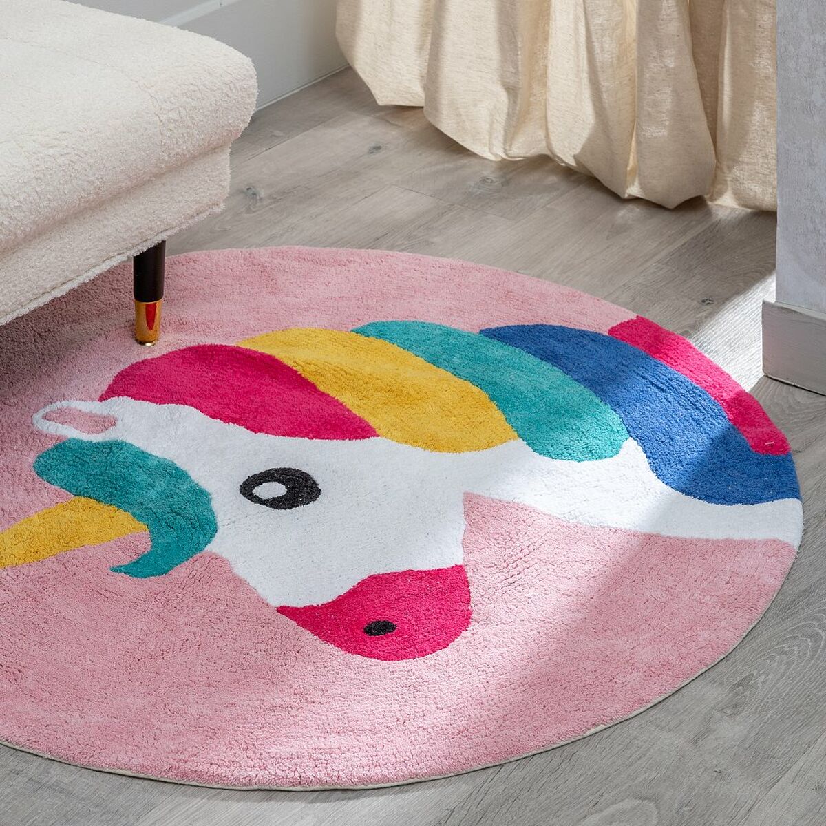 Alfombra Infantil Algodón 100 cm Unicornio  Comprati.