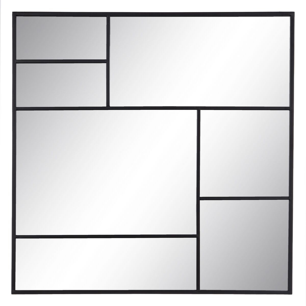 Espejo de pared Negro Cristal Hierro Vertical 90 x 2 x 90 cm  Comprati.