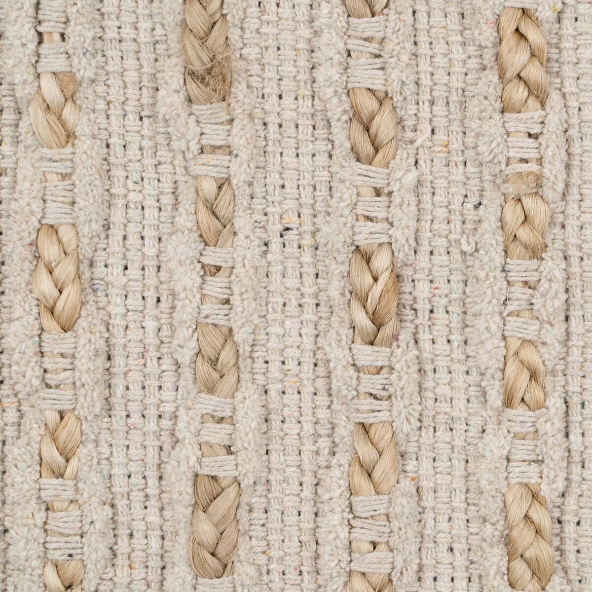 Alfombra Blanco Natural 70 % algodón 30 % Yute 160 x 230 cm  Comprati.