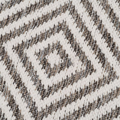 Alfombra Blanco Gris 70 % algodón 30 % Poliéster 120 x 180 cm  Comprati.