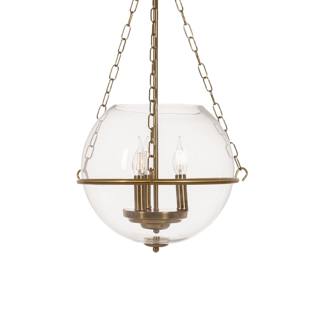 Lámpara de Techo Dorado Cristal Hierro 220-240 V 35 x 35 x 70 cm  Comprati.