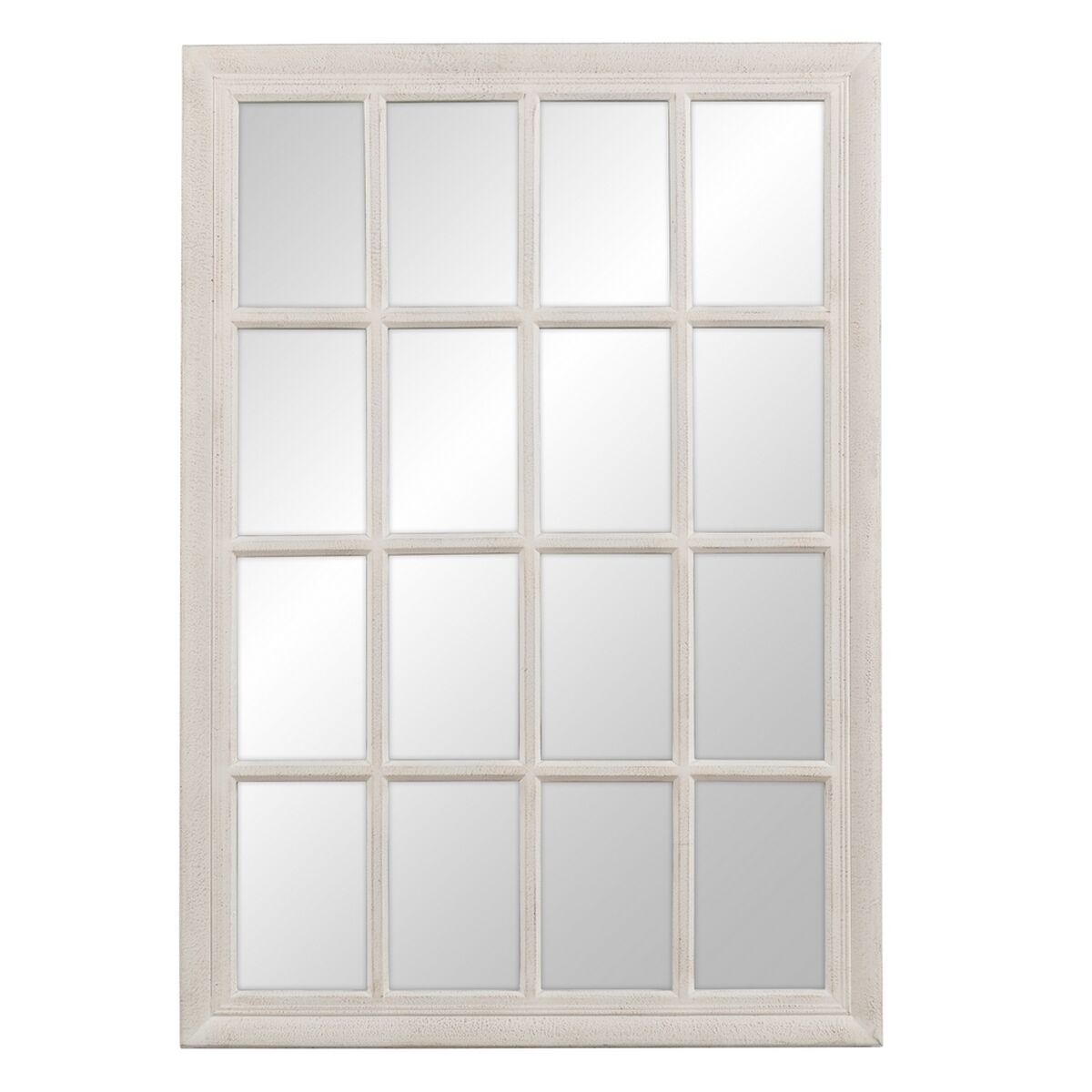 Espejo de pared Blanco Madera Cristal Madera de Paulonia Ventana 70 x 3,5 x 100 cm  Comprati.