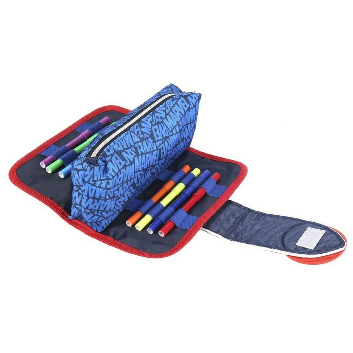 Estuche Escolar Marvel Azul (22 x 12 x 7 cm)  Comprati.