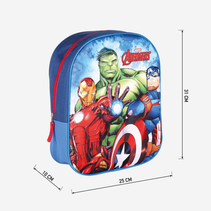 Mochila Escolar The Avengers Azul (25 x 31 x 10 cm)  Comprati.