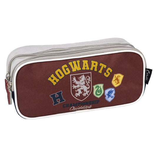 Portatodo Doble Harry Potter Howarts 22,5 x 8 x 10 cm Rojo Azul oscuro  Comprati.