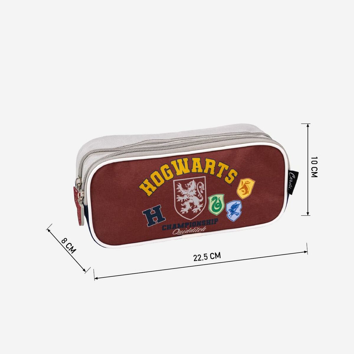 Portatodo Doble Harry Potter Howarts 22,5 x 8 x 10 cm Rojo Azul oscuro  Comprati.