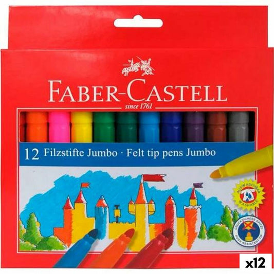 Set de Rotuladores Faber-Castell Jumbo Estuche Multicolor (12 Unidades)  Comprati.