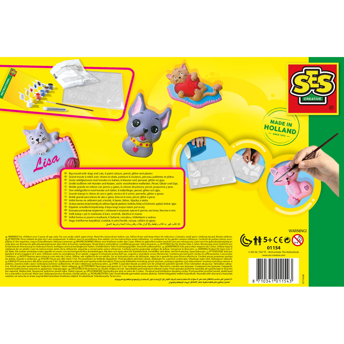 Juego de Manualidades SES Creative Plaster casting dogs and cats  Comprati.