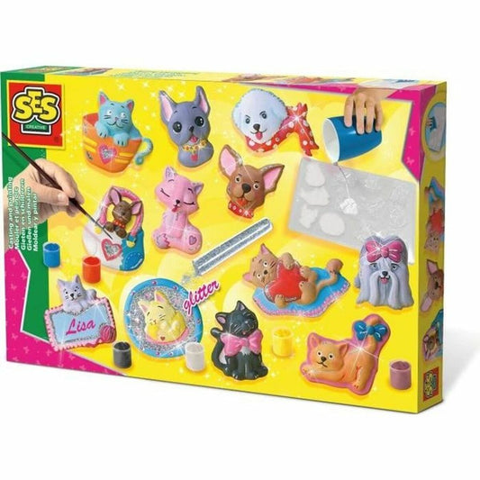 Juego de Manualidades SES Creative Plaster casting dogs and cats  Comprati.