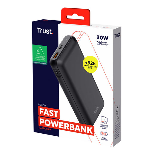 Powerbank Trust 24880 Negro 20000 mAh (1 unidad)  Comprati.