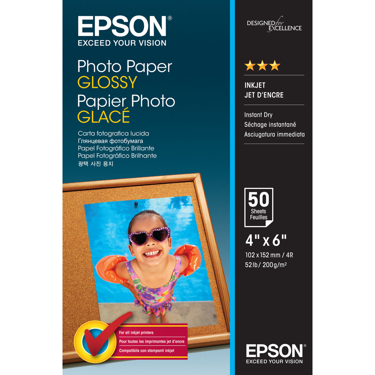 Papel Fotográfico Brillante Epson C13S042547 Brillo (10 x 15 cm)  Comprati.