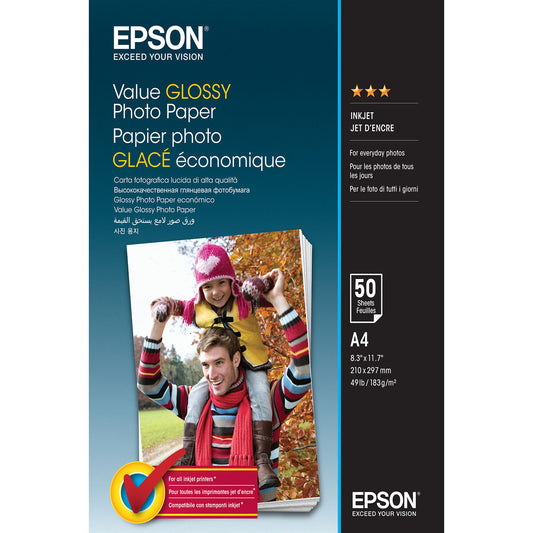 Papel Fotográfico Brillante Epson C13S400036 A4 (1 unidad)  Comprati.