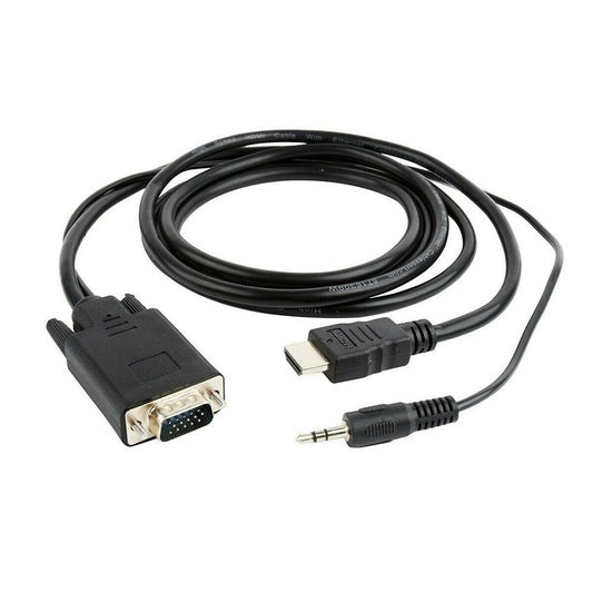 Adaptador VGA a HDMI con Audio GEMBIRD A-HDMI-VGA-03-6 Negro 1,8 m  Comprati.