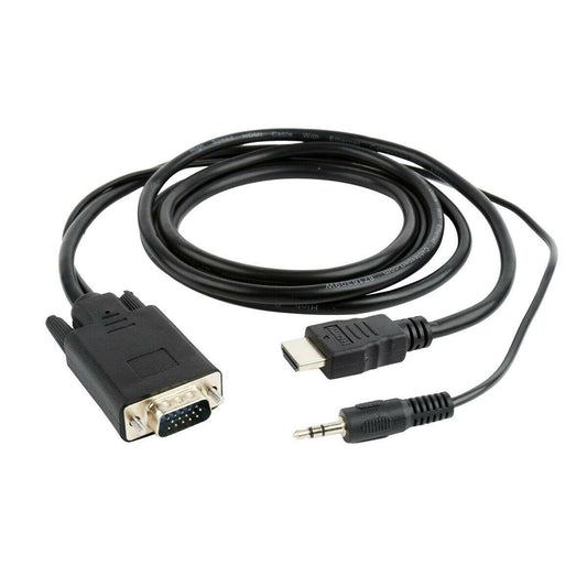 Adaptador VGA a HDMI con Audio GEMBIRD A-HDMI-VGA-03-10 Negro 3 m  Comprati.