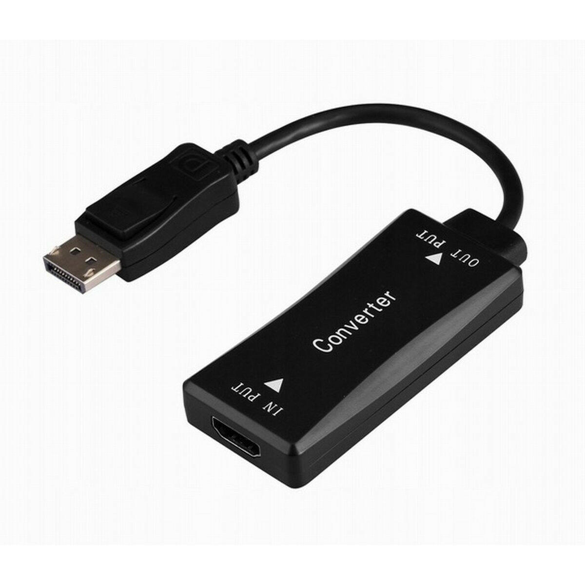 Adaptador DisplayPort a HDMI GEMBIRD A-HDMIF30-DPM-01 Negro 15 cm  Comprati.