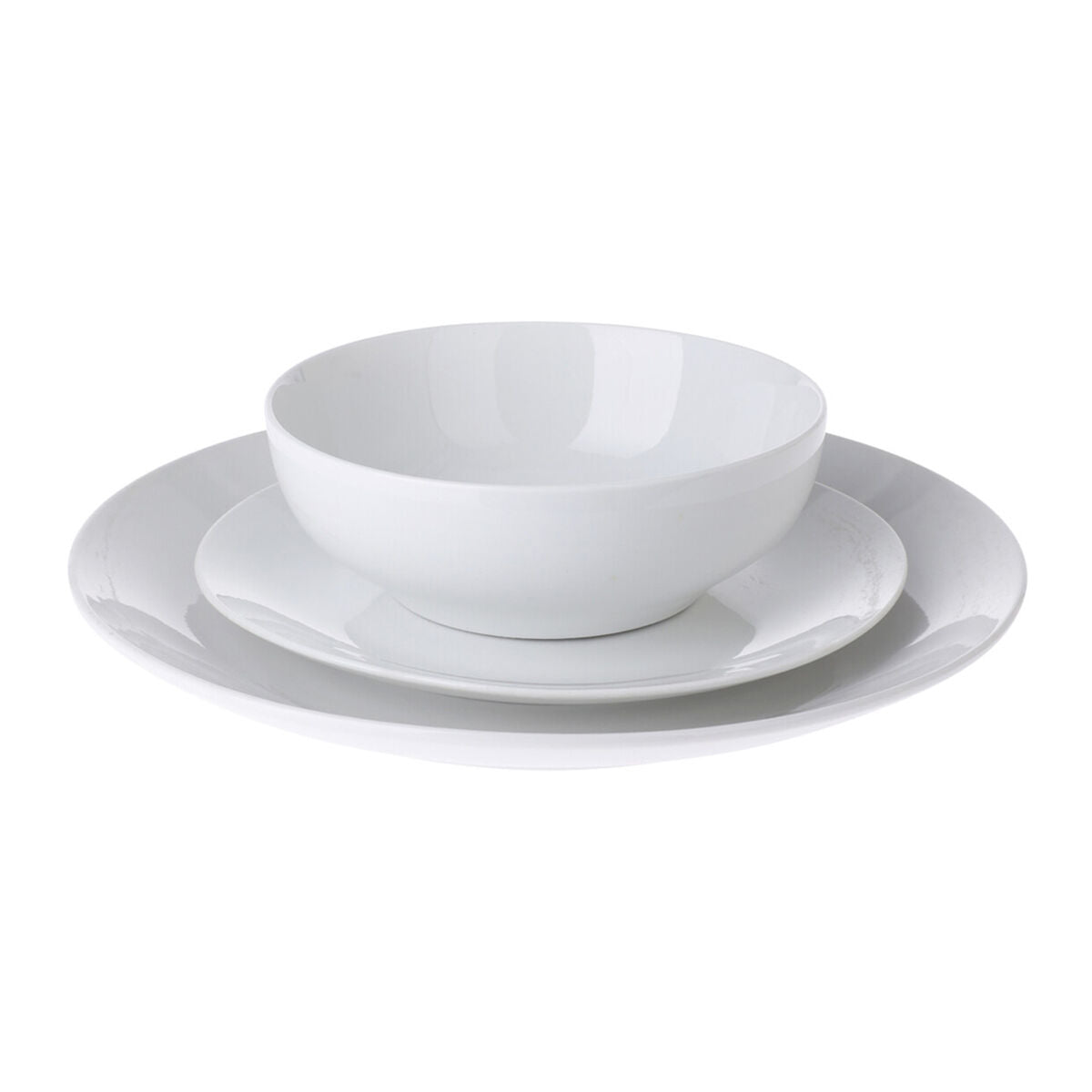 Set de Vajilla Porcelana Blanco 12 Piezas  Comprati.