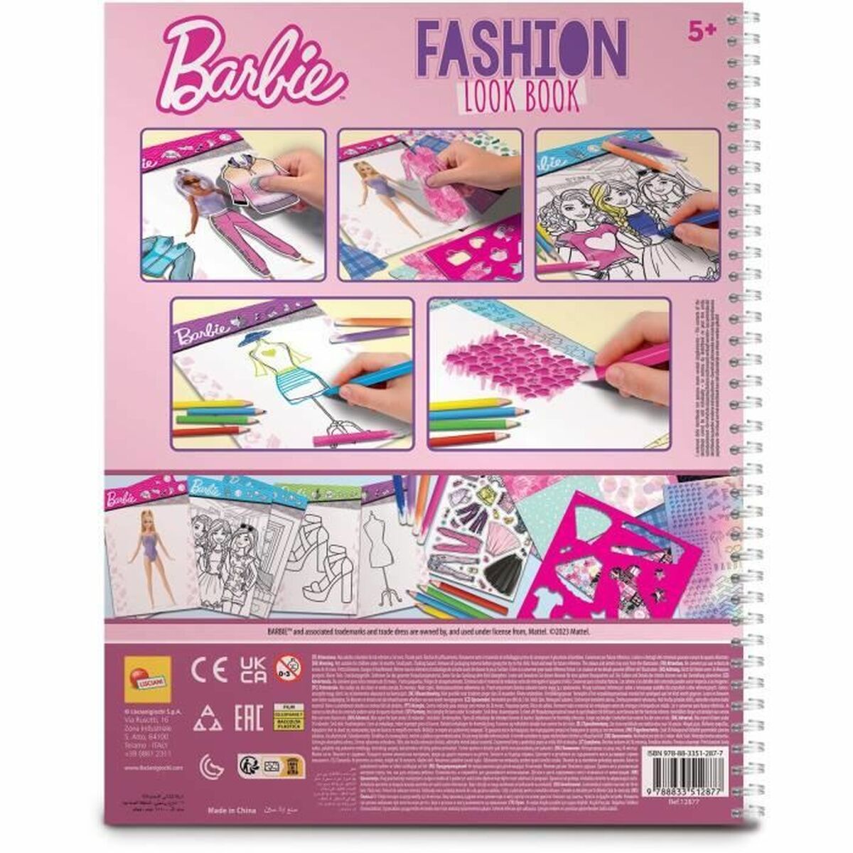 Libro Lisciani Giochi Fashion Look Book Barbie  Comprati.