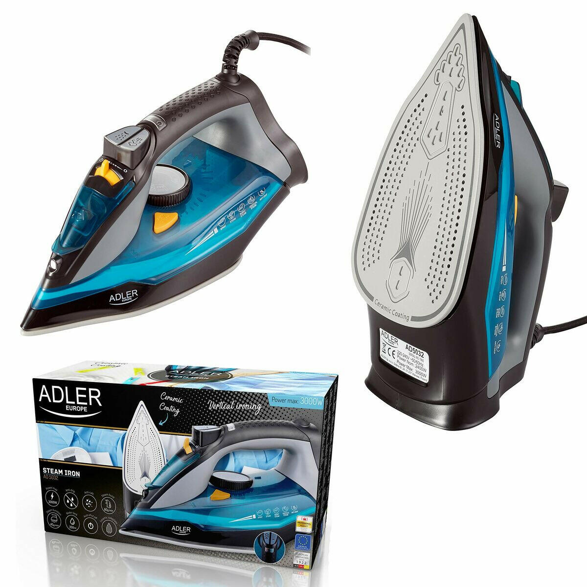 Plancha de Vapor Adler AD5032 2400 W  Comprati.