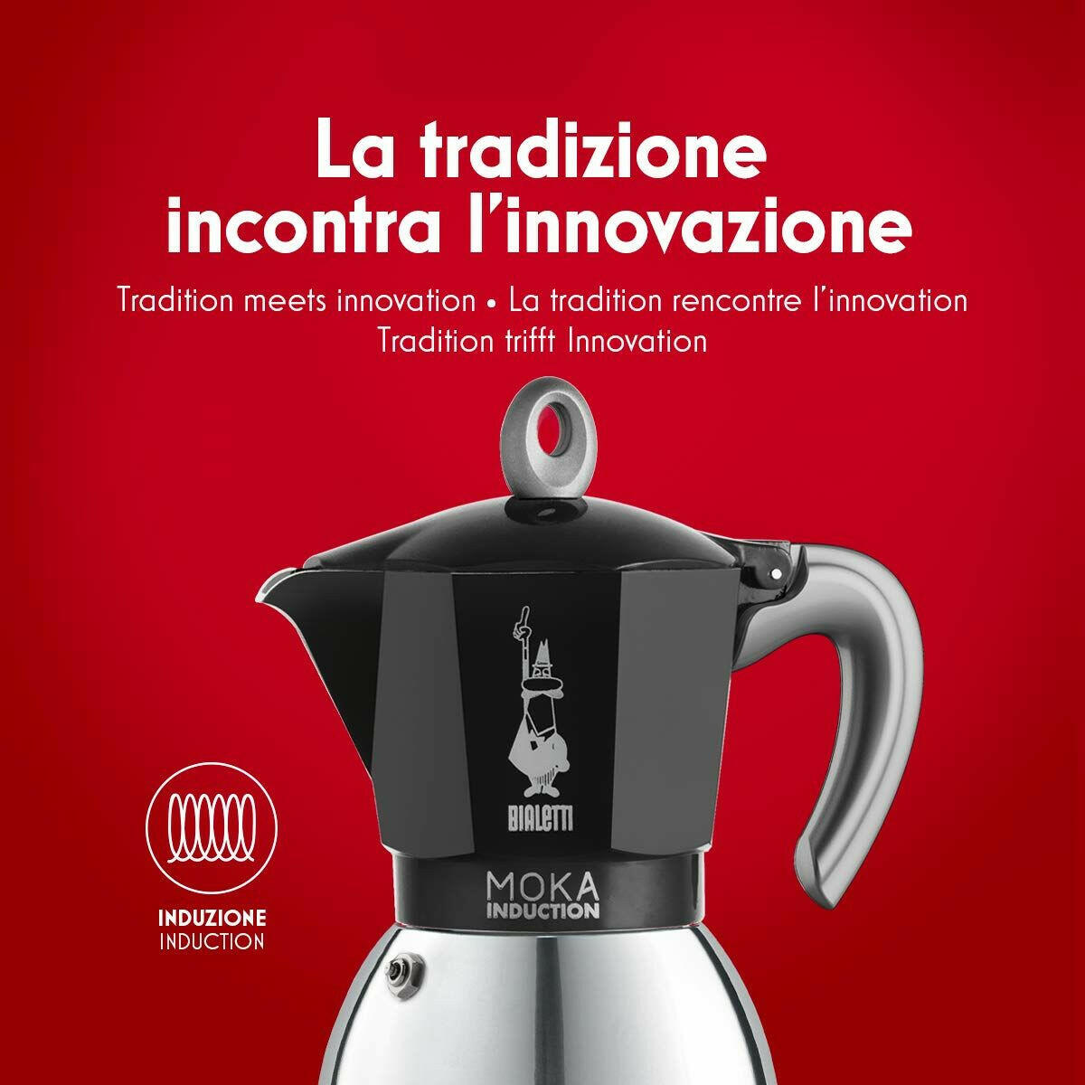 Cafetera Italiana Bialetti 0006936 Negro Acero Inoxidable Aluminio 300 ml 6 Tazas  Comprati.