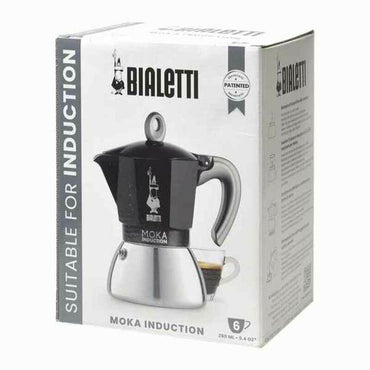 Cafetera Italiana Bialetti 0006936 Negro Acero Inoxidable Aluminio 300 ml 6 Tazas  Comprati.