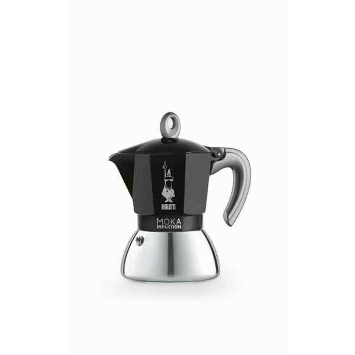 Cafetera Italiana Bialetti Moka Negro Acero Inoxidable Aluminio 200 ml 4 Tazas  Comprati.