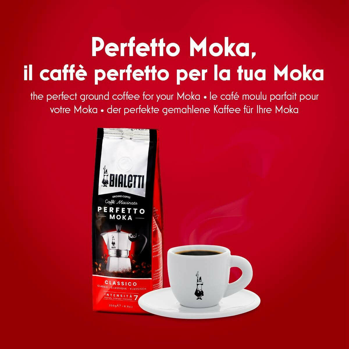 Cafetera Italiana Bialetti Moka Negro Acero Inoxidable Aluminio 200 ml 4 Tazas  Comprati.