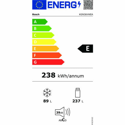 Frigorífico combinado BOSCH KGN36VWEA Blanco (186 x 60 cm)  Comprati.