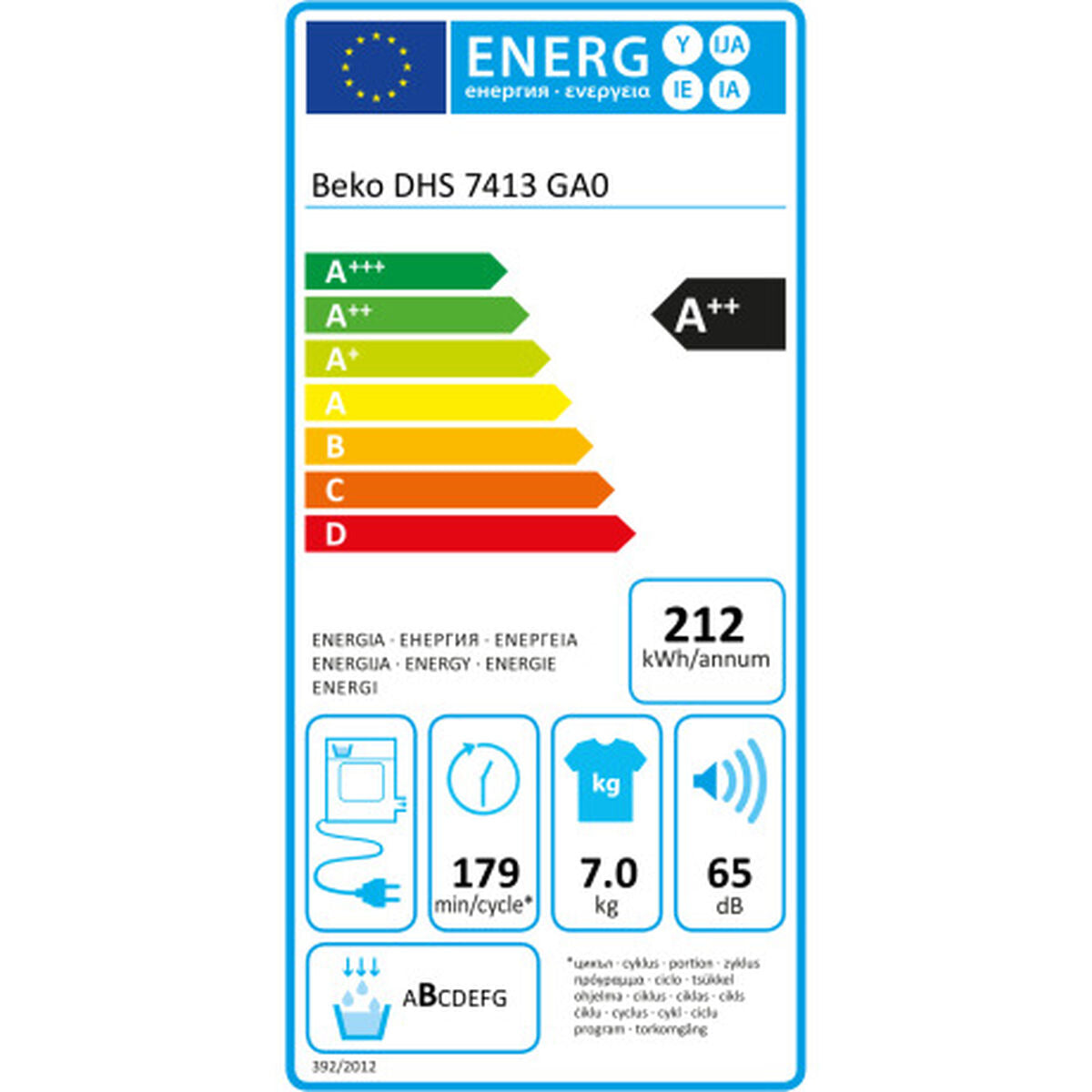 Secadora de condensación BEKO DHS 7413 GA0 7 kg  Comprati.