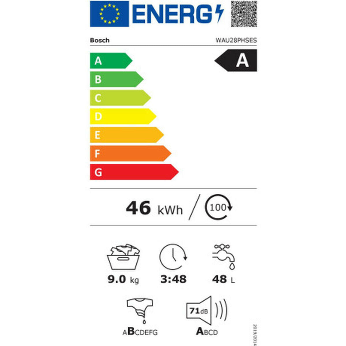 Lavadora BOSCH WAU28PHSES 60 cm 1400 rpm 9 kg  Comprati.