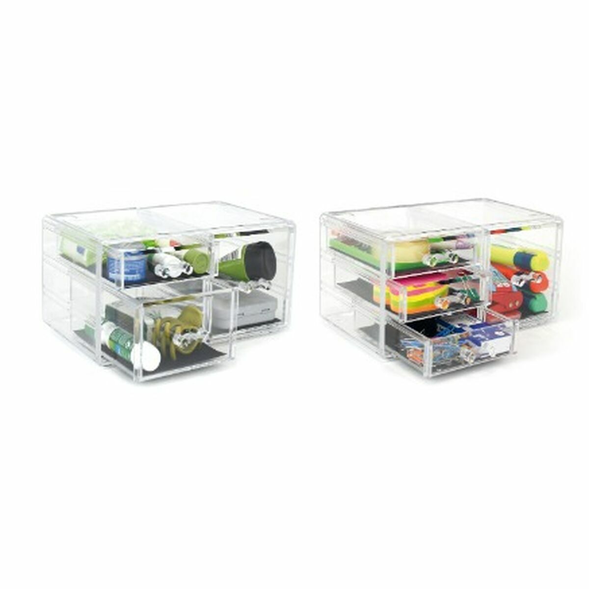 Organizador Multiusos Confortime Plástico Transparente 23,5 x 15,3 x 10,8 cm (6 Unidades)  Comprati.