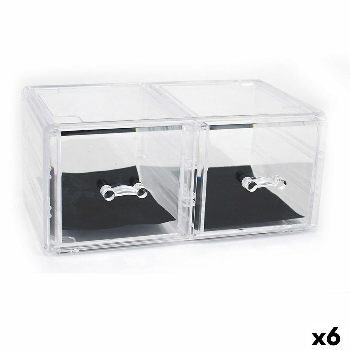 Organizador Multiusos Confortime Plástico Transparente 23,8 x 15,3 x 10,8 cm (6 Unidades)  Comprati.