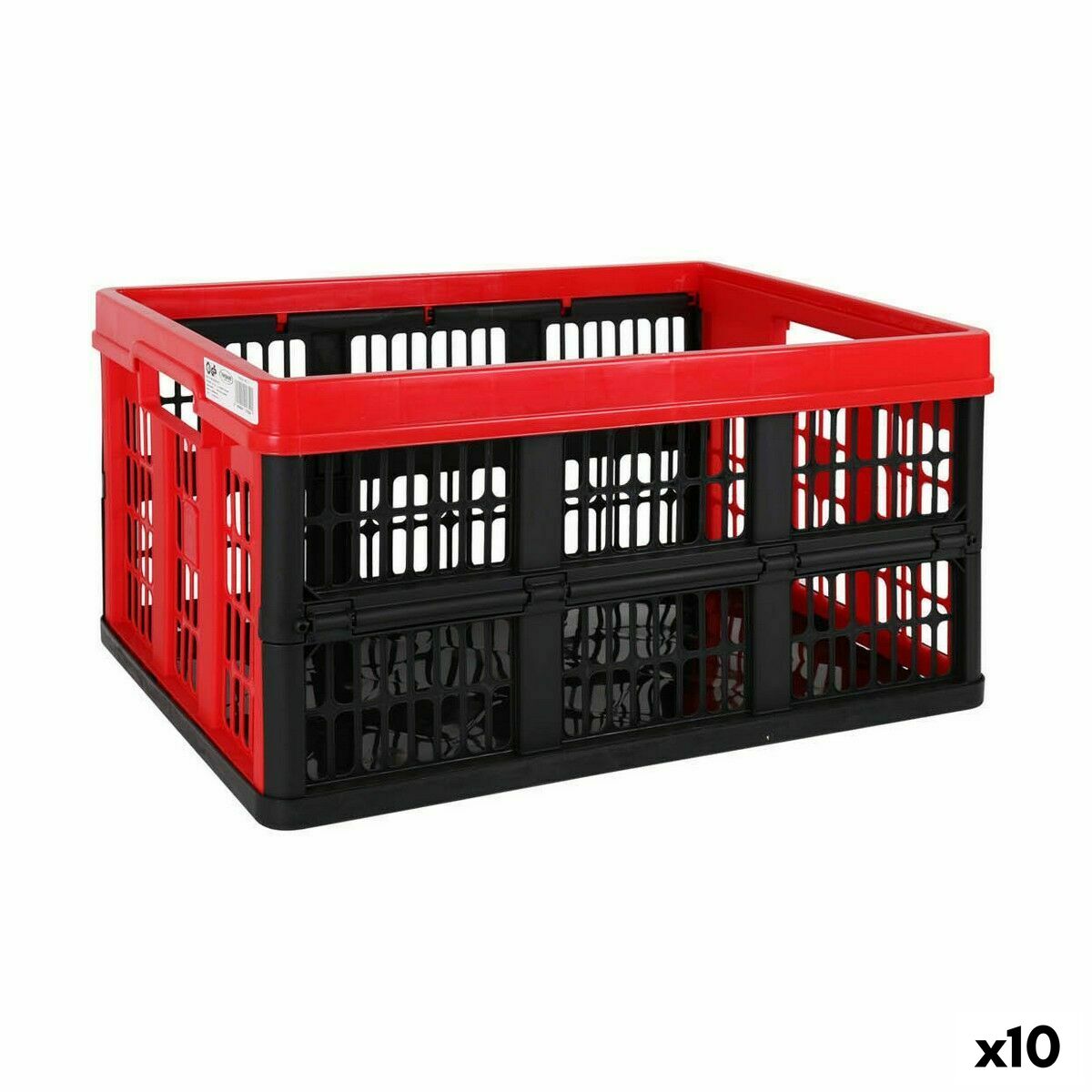 Caja Plegable con Asas Tontarelli Voilà Rojo 45 L 53 x 37 x 27 cm (10 Unidades)  Comprati.