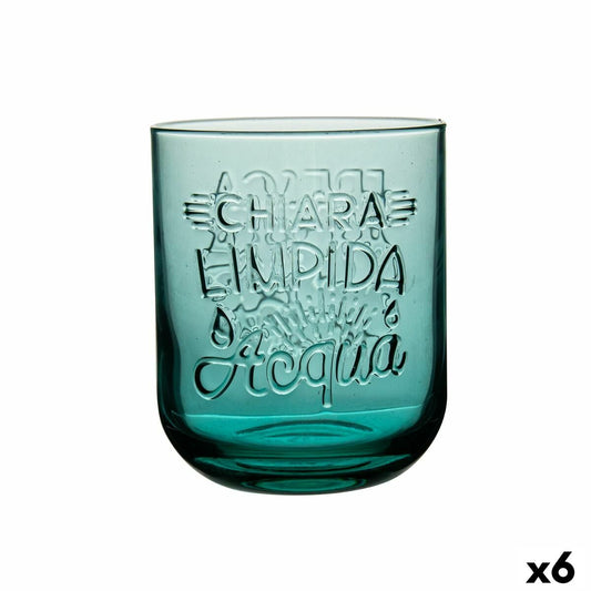 Vaso Graphica Verde Vidrio 395 ml (6 Unidades)  Comprati.