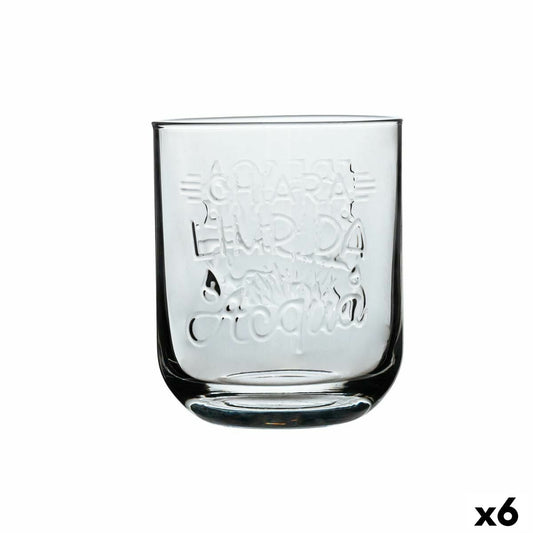 Vaso Graphica Transparente Vidrio 395 ml (6 Unidades)  Comprati.